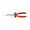 Elektromos szerelőfogó 6funkciós max.d15mm Cu-vágás piros-sárga 0.75-2,5mm2 1000V KNIPEX - 1386200
