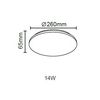 LED ufo lámpatest CCT 25000h falonkívüli 1x 14W 220-240V 1050lm IP20 MLX LEDA R LED CCT HUNILUX - HL0016938