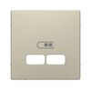 Merten D-Life fedlap USB töltőcsatlakozóhoz műanyag címketartóval szahara Schneider - MTN4367-6033