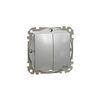 SednaÚj 105 2x1P csillárkapcsoló betét adapterrel alumínium süllyesztett rugós IP44 Schneider - SDD213105