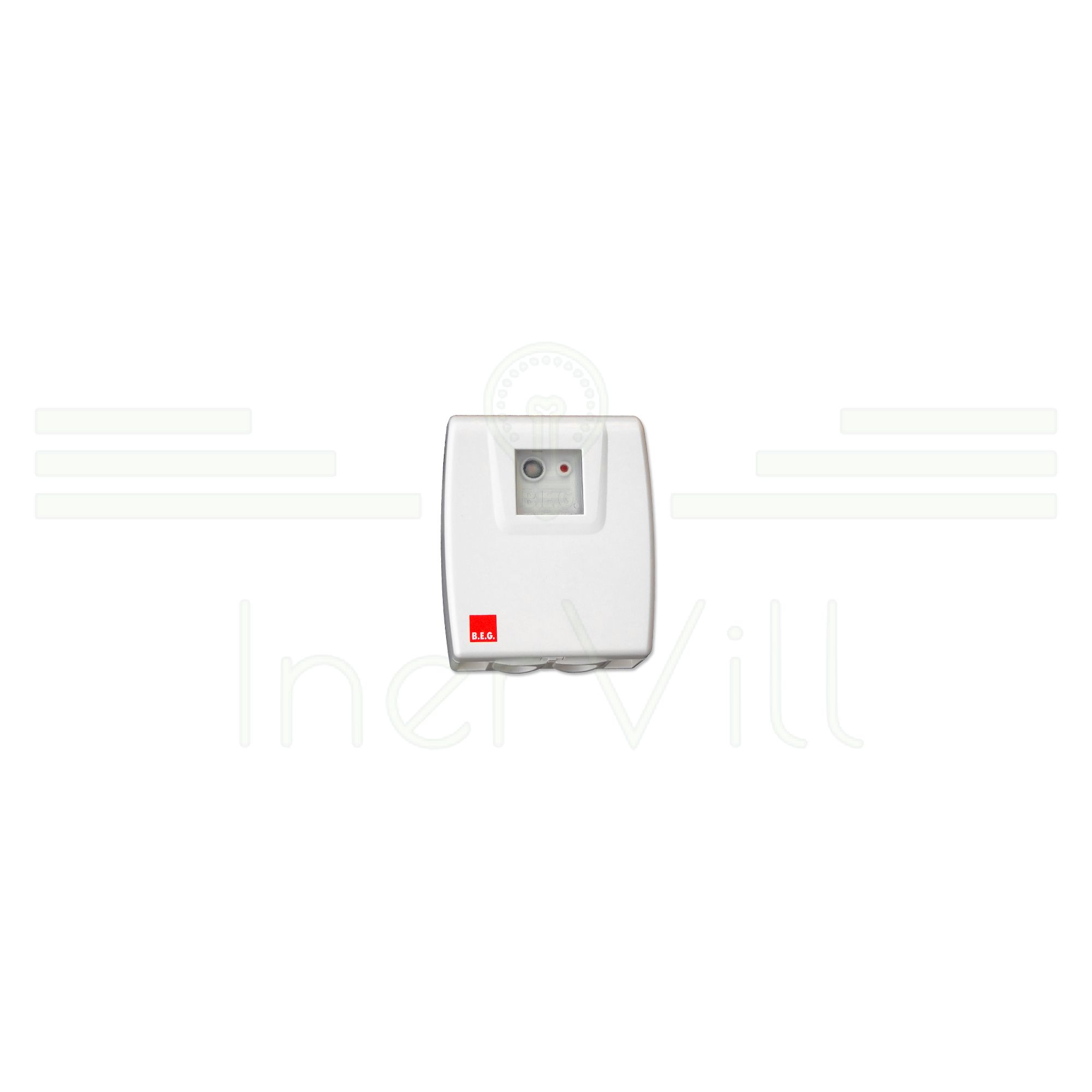 Alkonykapcsoló falra kültér 2-1000lx 1z 2300W falonkívüli műanyag fehér CdS-AP B.E.G. - 92369