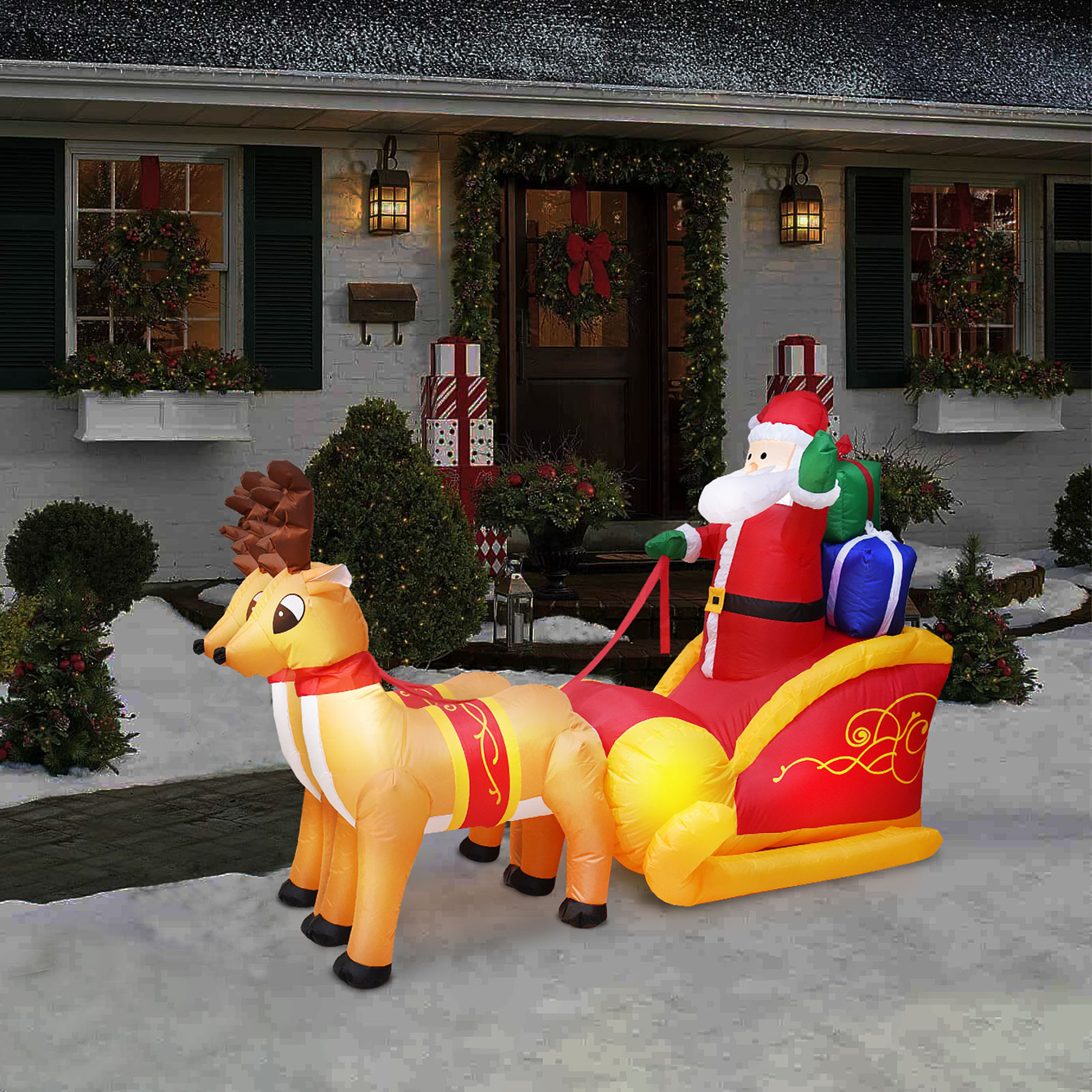 Globiz 58067H Felfújható mikulás szánnal