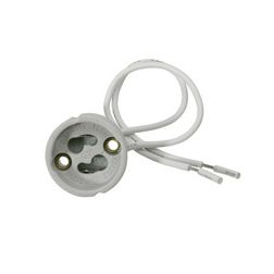 Halogén foglalat vezetékkel 2A GZ10 GU10 falonkívüli porcelán szürke csavaros HLDR-GZ10 KANLUX - 00402