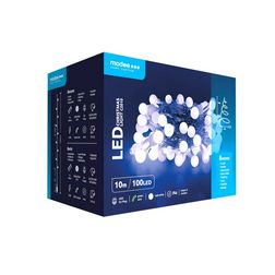 LED karácsonyi fűzér 100LED/10m műanyag kültéri 10db/m fehér-fényű 220-240V AC 10000K Berry Modee - ML-C2010