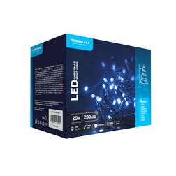 LED karácsonyi fűzér 200LED/20m műanyag kültéri 10db/m fehér-fényű 220-240V AC 10000K IP44 Modee - ML-C2005