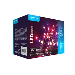 LED karácsonyi fűzér 200LED/20m műanyag kültéri 10db/m RGB-fényű 220-240V AC IP44 Modee - ML-C2006