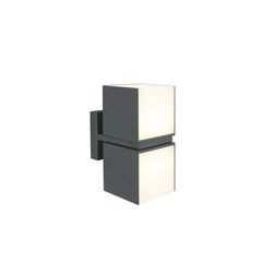 LED kültéri fali lámpatest falonkívüli 2x 24,4W 220-240V AC 1000lm 3000K IP54 CUBA LUTEC - 5193801118