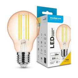 LED lámpa A60 körte A filament 4W- 33W E27 360lm 818 220-240V AC 15000h 320° 1800K Modee - ML-A60FA1800K4WE27
