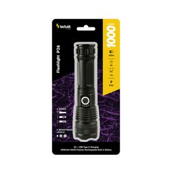 LED rúdlámpa 1000lm 300m 6h 3,7V/3,5Ah/Li-ion USB-C IP44 1x tölthető akku teleppel műanyag Modee - MT-P26