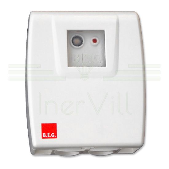 Alkonykapcsoló falra kültér 2-1000lx 1z 2300W falonkívüli műanyag fehér CdS-AP B.E.G. - 92369