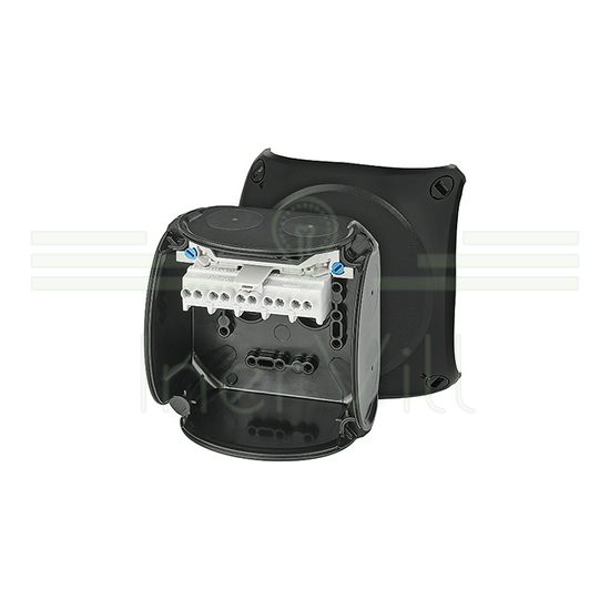 Rb kötődoboz 18,4A/690V 5x2x4mm2-kapocs UV-álló 104mm x 104mm x 70mm IP66 KX 0404 C Hensel - KX0404C