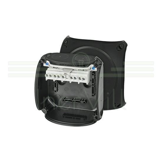 Rb kötődoboz 23,7A/690V 5x2x6mm2-kapocs UV-álló 130mm x 130mm x 77mm IP66 KX 0606 C Hensel - KX0606C